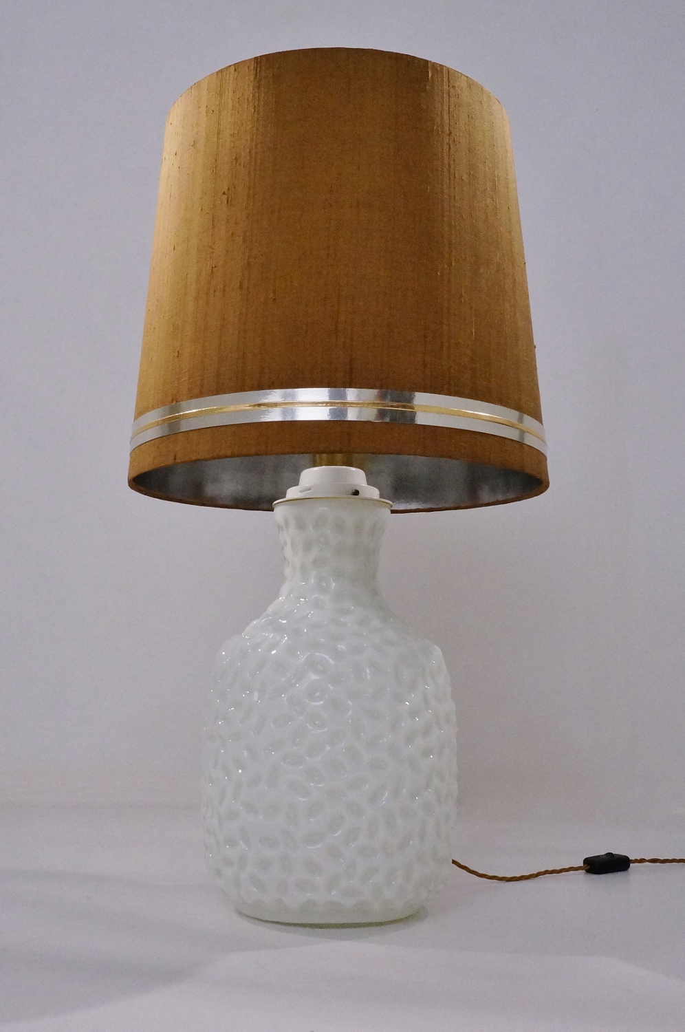 Putzler lamp brass & glass with Table lamp with illuminated glass base